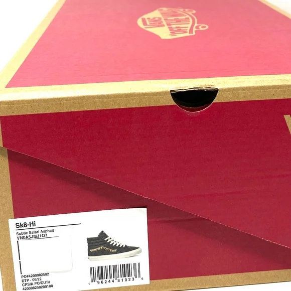 VANS Sk8-Hi Shoes High Top Gray Canvas Leather Men’s Size Casual VN0A5JMJ1O7 - Picture 9 of 10